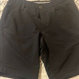 Under Armour Black Flat Front Bermuda Shorts